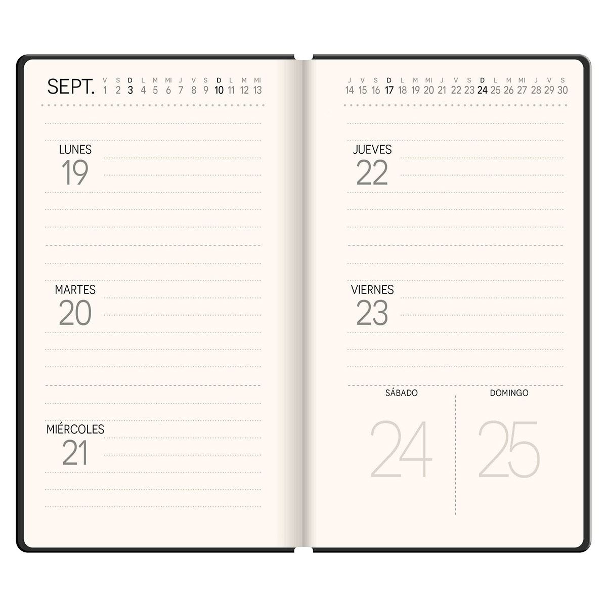 ME - Agenda Diaria De 16 Meses, Mediano, 2025-2026, Agenda Luxury