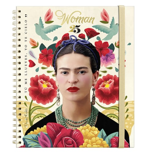 Agenda Diaria con Espiral 2025 Frida Kahlo Premium Paper