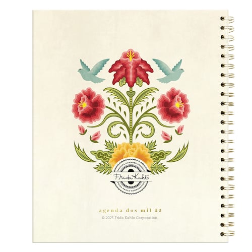 Agenda Diaria con Espiral 2025 Frida Kahlo Premium Paper