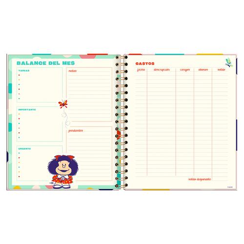 Agenda Diaria con Espiral 2025 Mafalda Premium Paper