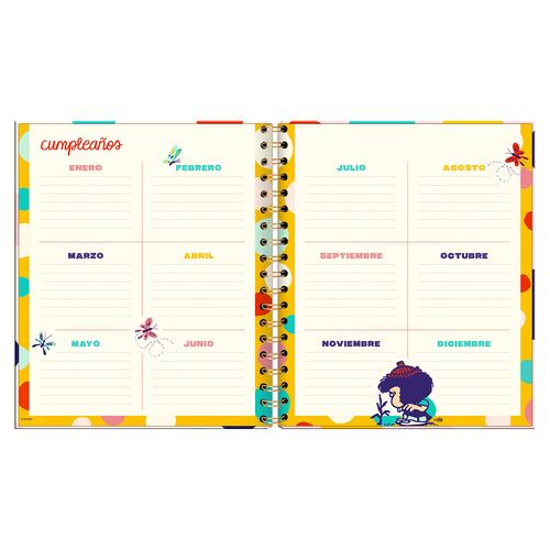 Agenda Diaria con Espiral 2025 Mafalda Premium Paper