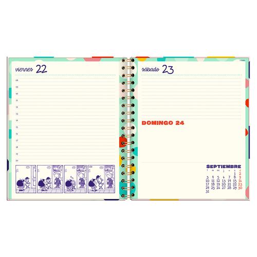 Agenda Diaria con Espiral 2025 Mafalda Premium Paper