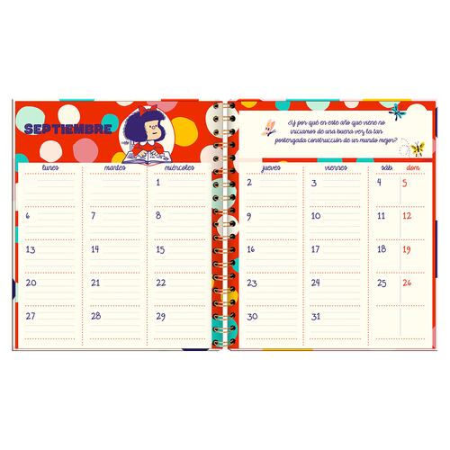 Agenda Diaria con Espiral 2025 Mafalda Premium Paper
