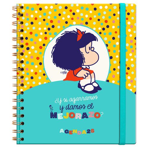 Agenda Semanal con Espiral 2025 Mafalda Premium Paper