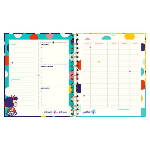 Agenda Semanal con Espiral 2025 Mafalda Premium Paper