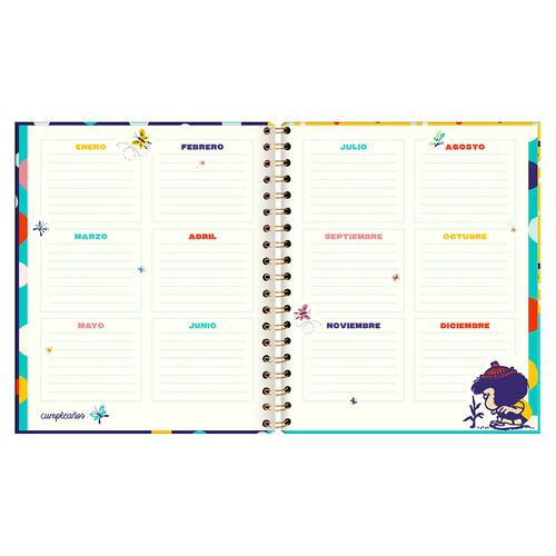 Agenda Semanal con Espiral 2025 Mafalda Premium Paper