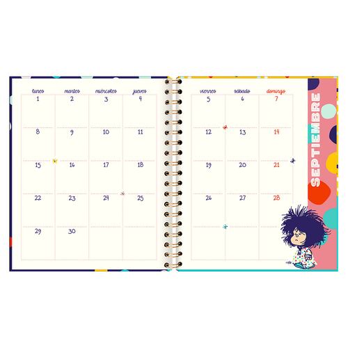 Agenda Semanal con Espiral 2025 Mafalda Premium Paper