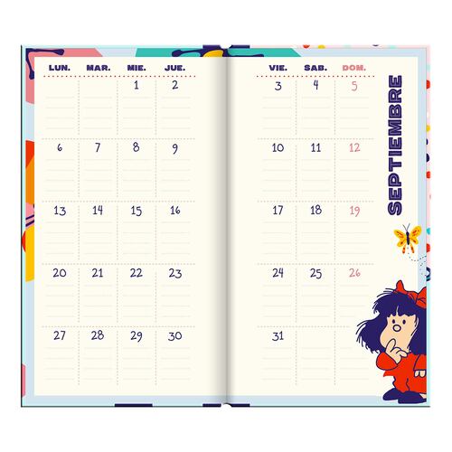 Agenda Mafalda 2025 Diseño Chequera Premium Paper