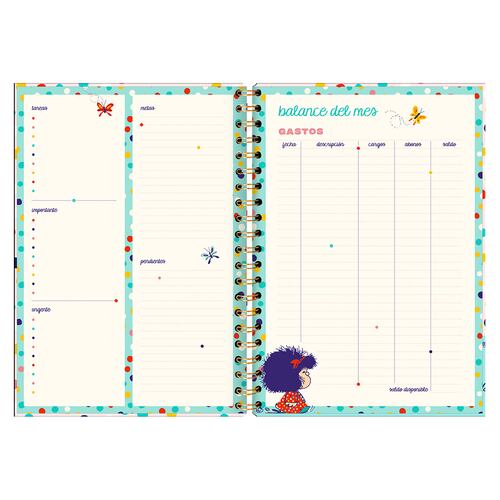 Agenda Mafalda A4 con Espiral 2025 Premium Paper