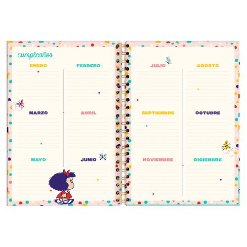 Agenda Mafalda A4 con Espiral 2025 Premium Paper