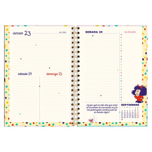 Agenda Mafalda A4 con Espiral 2025 Premium Paper