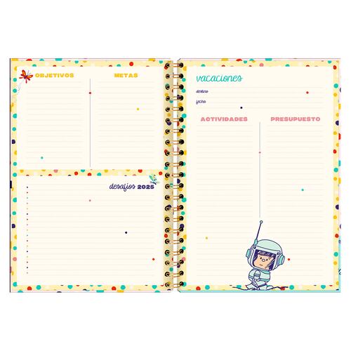 Agenda Mafalda A4 con Espiral 2025 Premium Paper