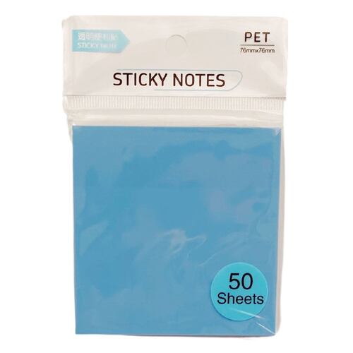 Notas Adhesivas transparentes  50 Piezas Azul