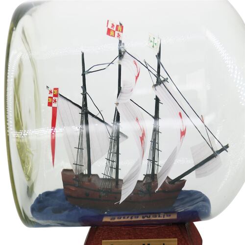 Barco Santa María en Botella Decorativa 22 cm