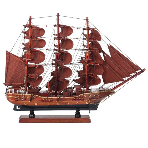 Figura Decorativa MOONWELL Barco De Madera