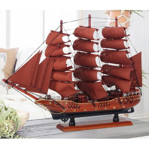 Figura Decorativa MOONWELL Barco De Madera