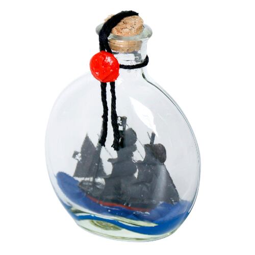 Figura Decorativa MOONWELL Perla Negra En Botella
