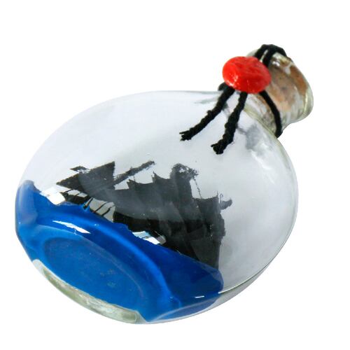 Figura Decorativa MOONWELL Perla Negra En Botella