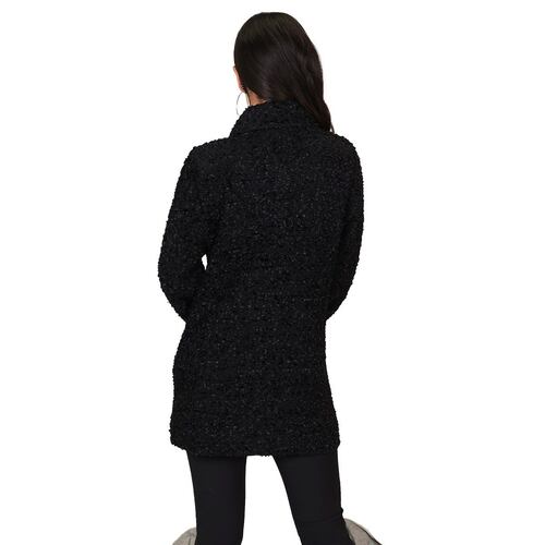 Abrigo Negro Zuio Para Mujer