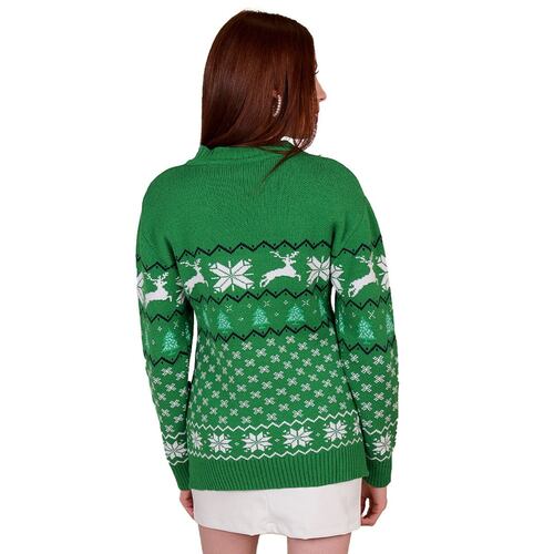 Suéter Verde Zuio De Navidad Para Mujer