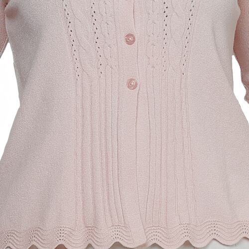 Suéter Punto fino Botones color rosa Zuio para Mujer