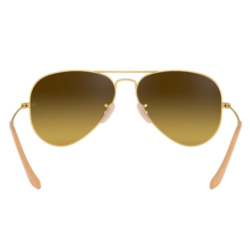 Lente Solar Aviador  Metal Café Degradado Oro 0RB3025 Ray-Ban