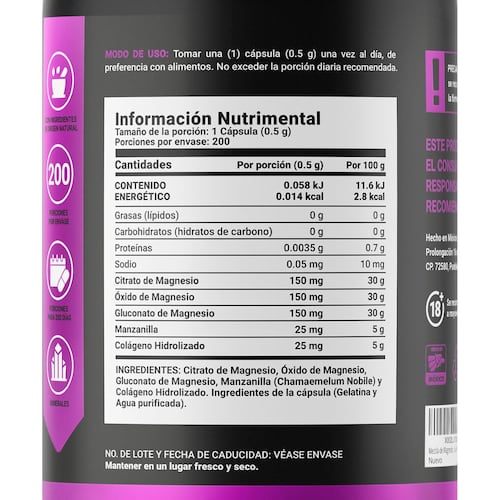 Suplemento Alimenticio 3 Mag Blend 200caps B Life