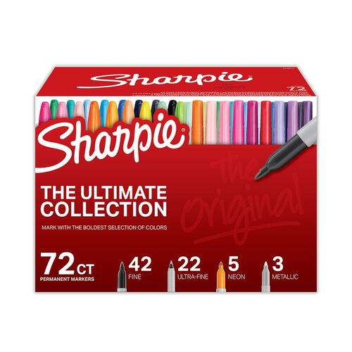 Marcadores Permanentes Sharpie Edición Coleccionable Set 72 Piezas Multicolor