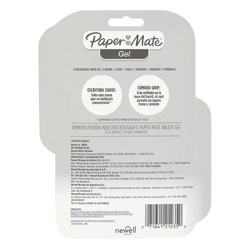 Bolígrafo Paper Mate gel Surtida