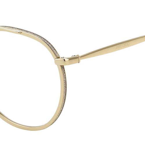 Armazón Jimmy Choo dorado para mujer