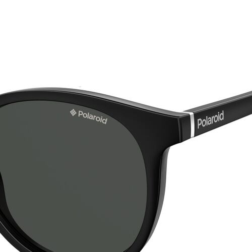 Lente solar Redondo Polaroid negro unisex
