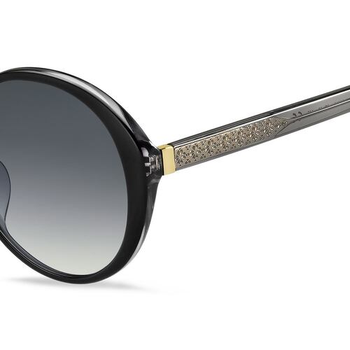 Lente Solar  Kate Spade color negro en metal / acetato modelo ODETTA-80 redondo