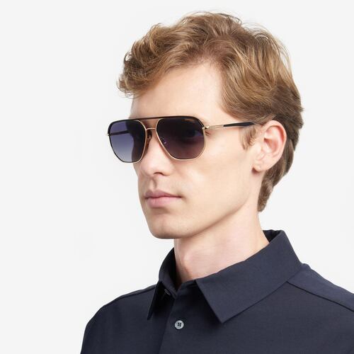 Lente Solar Carrera color Dorado para Hombre