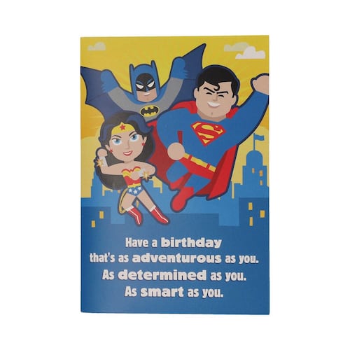 Tarjeta cumpleaños super héroes