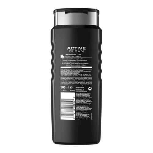 Jabón liq  men act c nivea 500ml