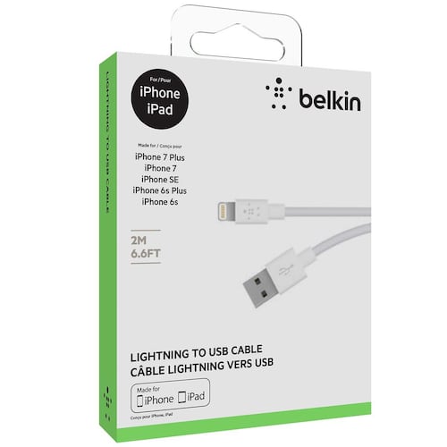 Cable Premium Lightning Blanco 2M Belkin