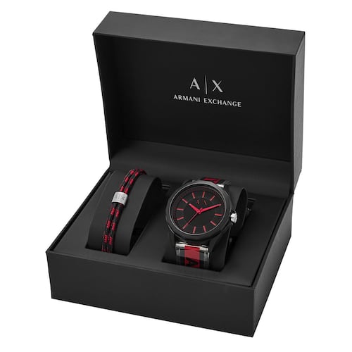 Reloj Armani Exchange Drexler Negro y Rojo Para Caballero