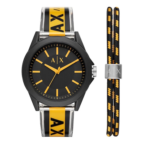 Reloj Armani Exchange Drexler Negro y Amarillo Para Caballero