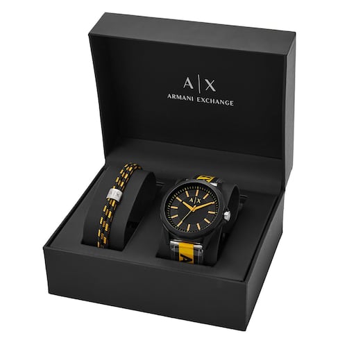 Reloj Armani Exchange Drexler Negro y Amarillo Para Caballero