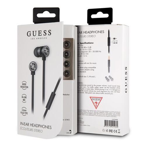 Audífonos Alámbricos Negro Guess