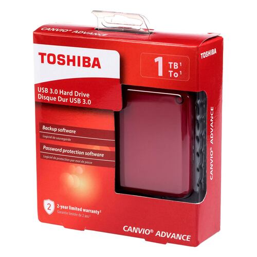 Disco Duro Advance 1TB Rojo Toshiba