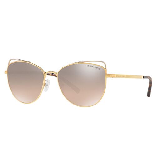 Lente de Sol Michael Kors Melbourne en metal cobre-transparente