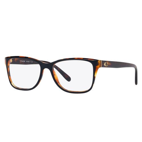 Armazón Coach en acetato negro-tortuga