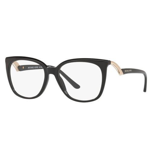 Armazón Michael Kors Cannes en acetato negro-oro