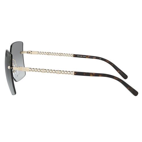 Lente solar Michael Kors Aurelia Degradado Gris Armazón en Metal Oro
