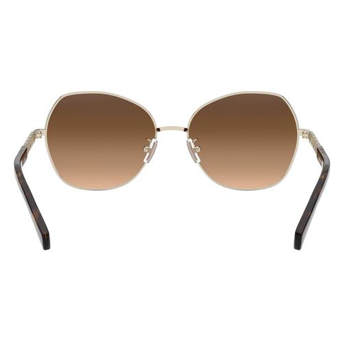 Lente solar Coach L1130 degradado café en metal oro