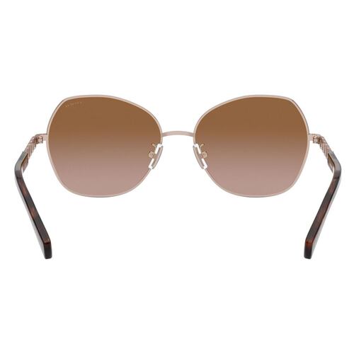 Lentes solares Coach L1130 café degradado armazón en metal rosa-oro