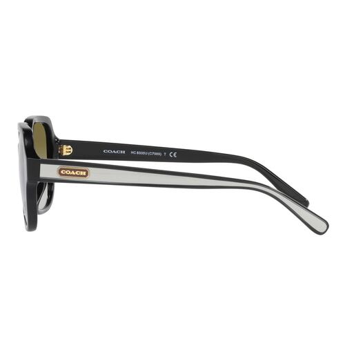Lente solar Coach modelo 0HC8335U C7989 degradado color verde en acetato color negro