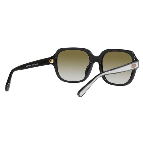 Lente solar Coach modelo 0HC8335U C7989 degradado color verde en acetato color negro