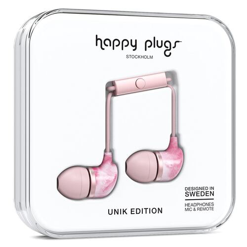 Audífonos In-Ear Mármol Rosa Happy Plugs